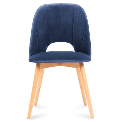 Cadeira de jantar TINO 86x48 cm azul escuro/carvalho claro
