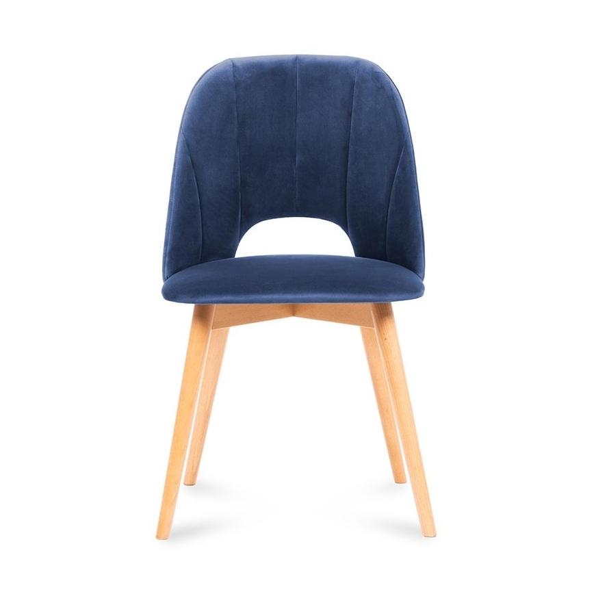 Cadeira de jantar TINO 86x48 cm azul escuro/carvalho claro