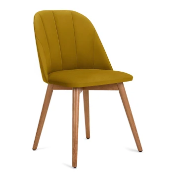 Cadeira de refeição BAKERI 86x48 cm amarelo/faia
