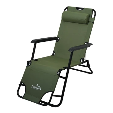 Cadeira dobrável ajustável verde/preto
