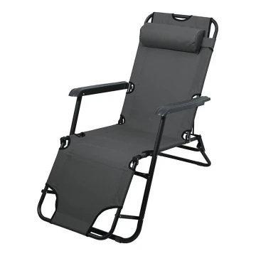 Cadeira dobrável e ajustável antracite