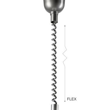 Candeeiro de altura ajustável CHIARA 1xE27/60W/230V prateado/castanho/faia