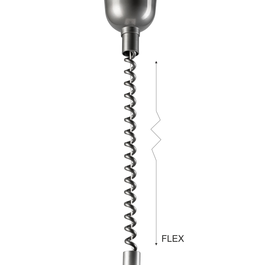 Candeeiro de altura ajustável CHIARA 1xE27/60W/230V prateado/castanho/faia