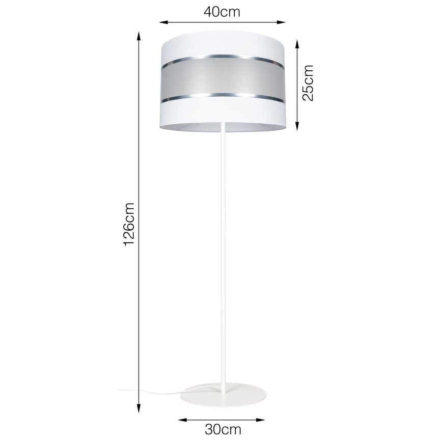 Candeeiro de chão CORAL 1xE27/60W/230V branco