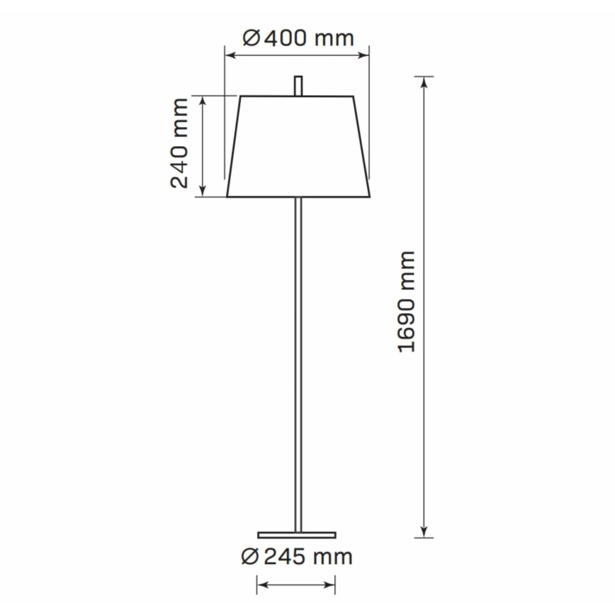 Candeeiro de chão ELENA 1xE27/20W/230V branco