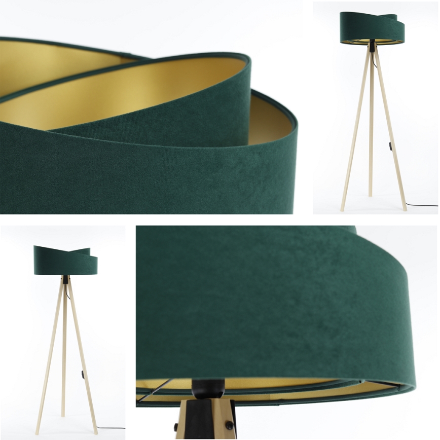 Candeeiro de chão GALAXY 1xE27/60W/230V verde/bege