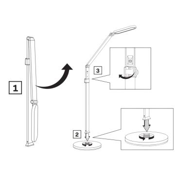 Candeeiro de chão tátil regulável LED FERRARA LED/13W/230V 3000/4000/6000K branco