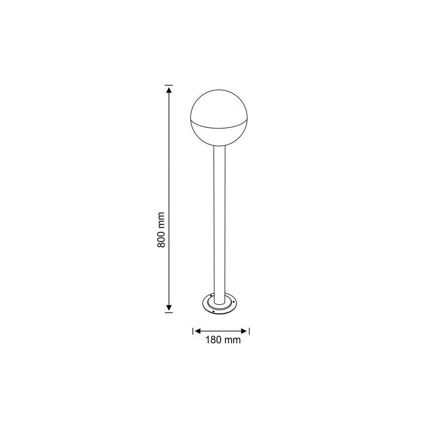 Candeeiro de exterior ULSA 1xE27/12W/230V IP44 80 cm