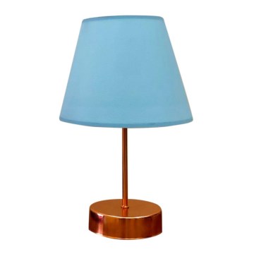 Candeeiro de mesa 1xE27/60W/230V azul/cobre