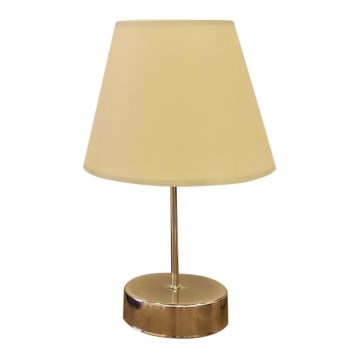 Candeeiro de mesa 1xE27/60W/230V bege/dourado