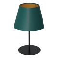 Candeeiro de mesa ARDEN 1xE27/60W/230V diâmetro 20 cm verde/dourado