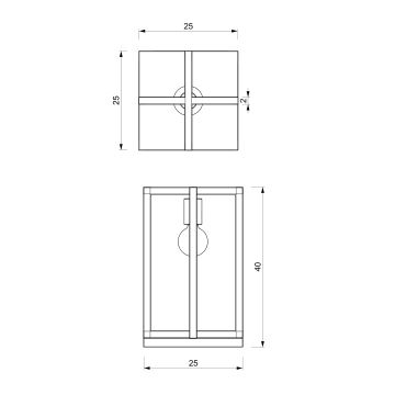 Candeeiro de mesa ARNOLD 1xE27/60W/230V preto