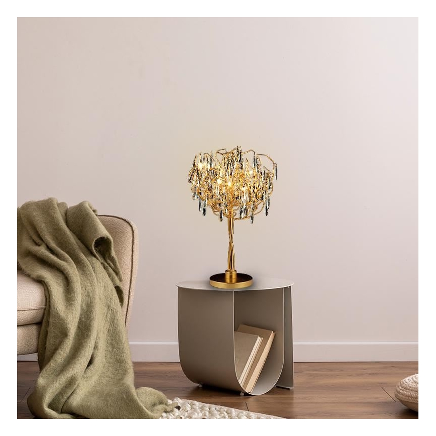 Candeeiro de mesa de cristal 5xG9/40W/230V dourado