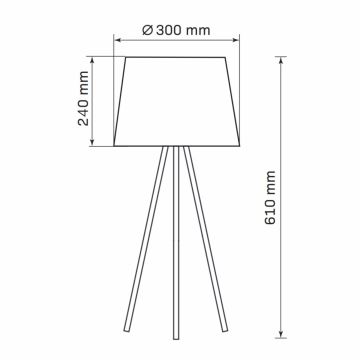 Candeeiro de mesa ELENA 1xE27/20W/230V branco