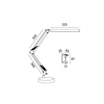 Candeeiro de mesa LED com regulação 2em1 USB TENUIX LED/14W/5V 3000-6000K