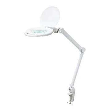 Candeeiro de mesa LED com regulação e lupa LED/10W/230V branco