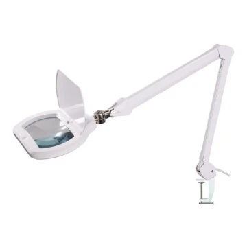 Candeeiro de mesa LED com regulação e lupa LED/12W/230V branco