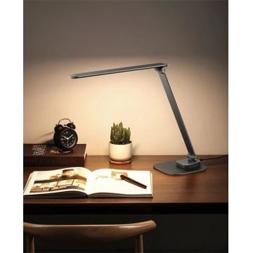 Candeeiro de mesa LED com regulação e porta USB LED/7,5W/230V 3000K/4000K/5500K antracite