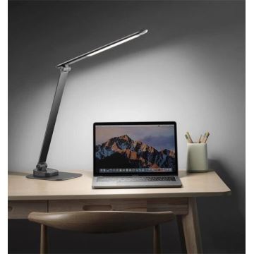 Candeeiro de mesa LED com regulação e porta USB LED/7,5W/230V 3000K/4000K/5500K antracite