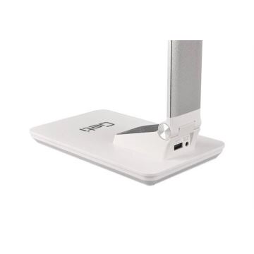 Candeeiro de mesa LED com regulação e porta USB LED/7W/230V 3000K/4000K/5500K branco