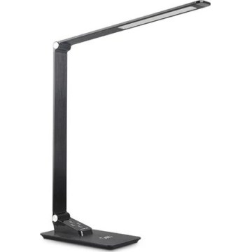 Candeeiro de mesa LED com regulação e porta USB LED/7W/230V 3000K/4000K/5500K preto