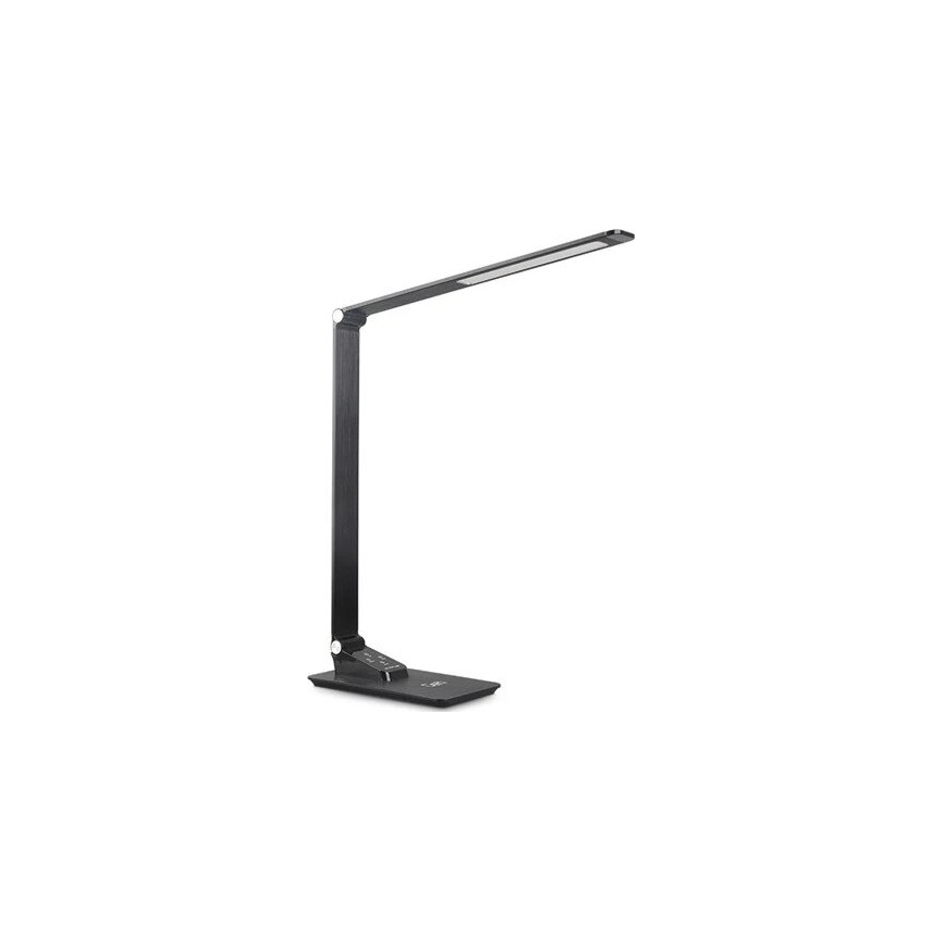 Candeeiro de mesa LED com regulação e porta USB LED/7W/230V 3000K/4000K/5500K preto