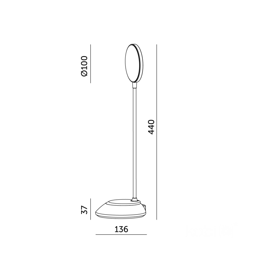 Candeeiro de mesa LED com regulação VISUA LED/5W/5V 3000-5000K 1200 mAh branco