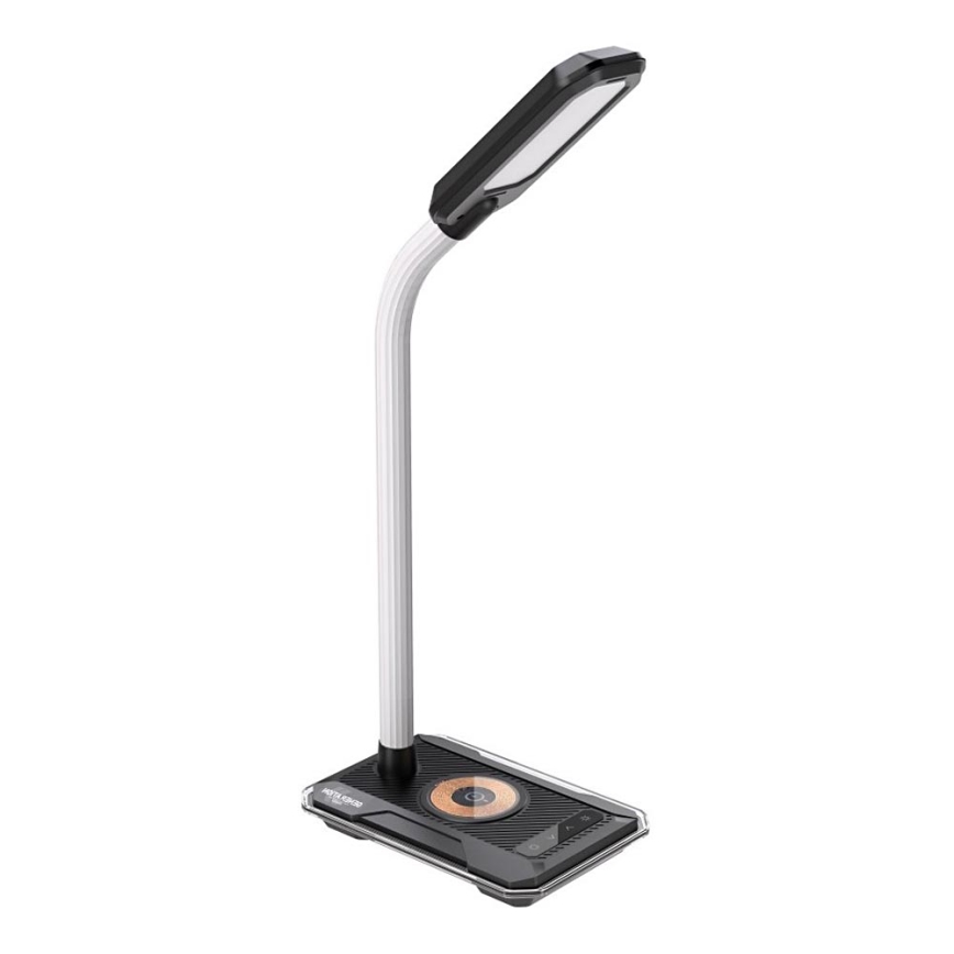 Candeeiro de mesa LED RGBW com regulação e carregamento Qi 30W/230V preto