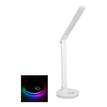 Candeeiro de mesa LED RGBW com regulação e power bank LED/12W/5V 2800-6000K branco