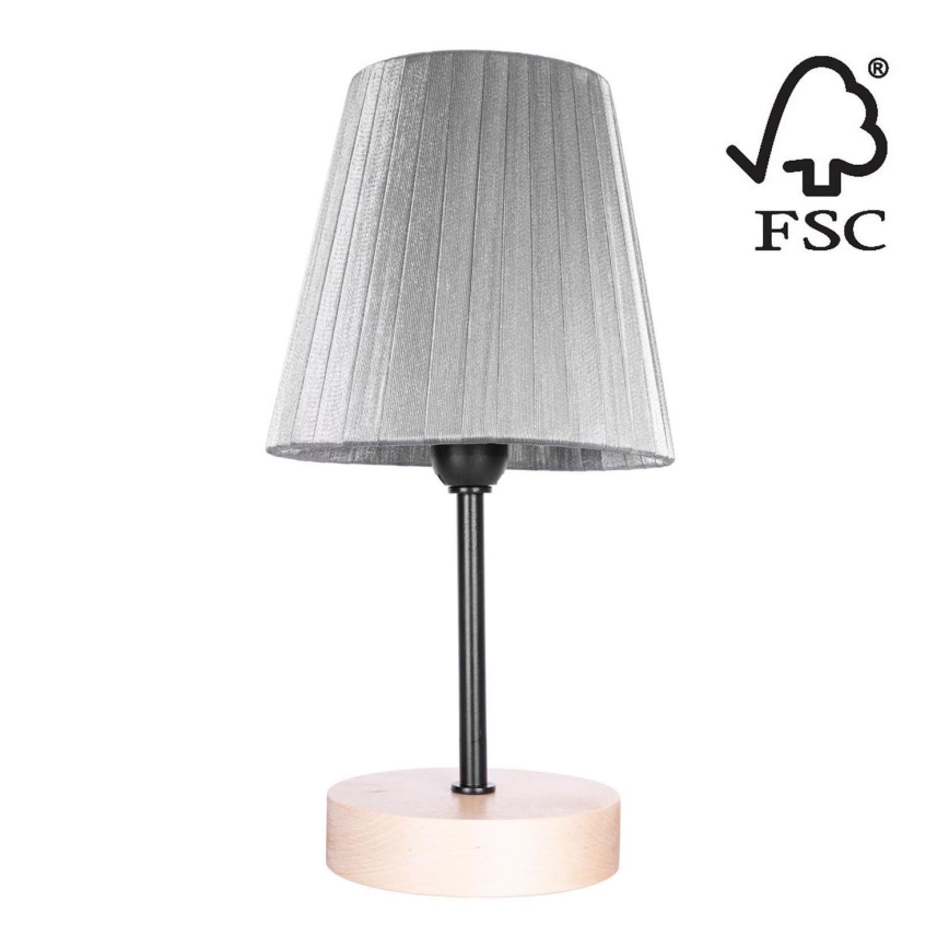 Candeeiro de mesa MILA 1xE14/25W/230V birch – FSC certificado