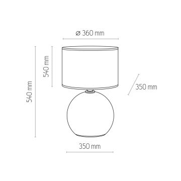 Candeeiro de mesa PALLA 1xE27/15W/230V branco