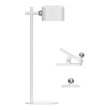 Candeeiro de mesa recarregável magnético regulável LED 4em1 LED/3W/5V 3000-6000K 1800 mAh branco