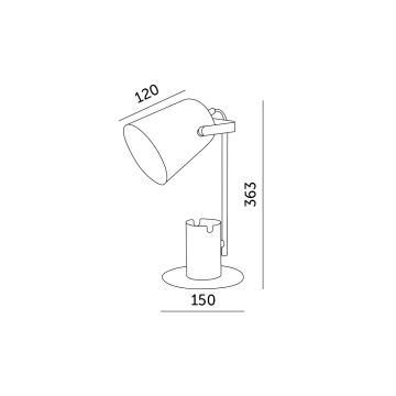 Candeeiro de mesa ROLIG 1xE27/25W/230V branco