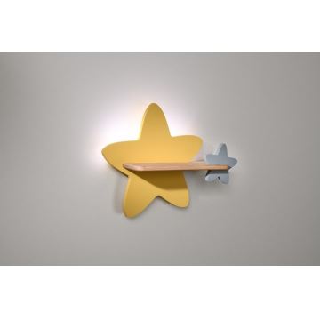 Candeeiro de parede para criança LED com prateleira STAR LED/5W/230V - certificado FSC