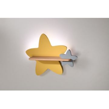 Candeeiro de parede para criança LED com prateleira STAR LED/5W/230V - certificado FSC