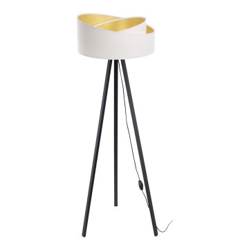 Candeeiro de pé GALAXY 1xE27/60W/230V branco/wengué