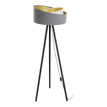 Candeeiro de pé GALAXY 1xE27/60W/230V cinza/cru/wengué