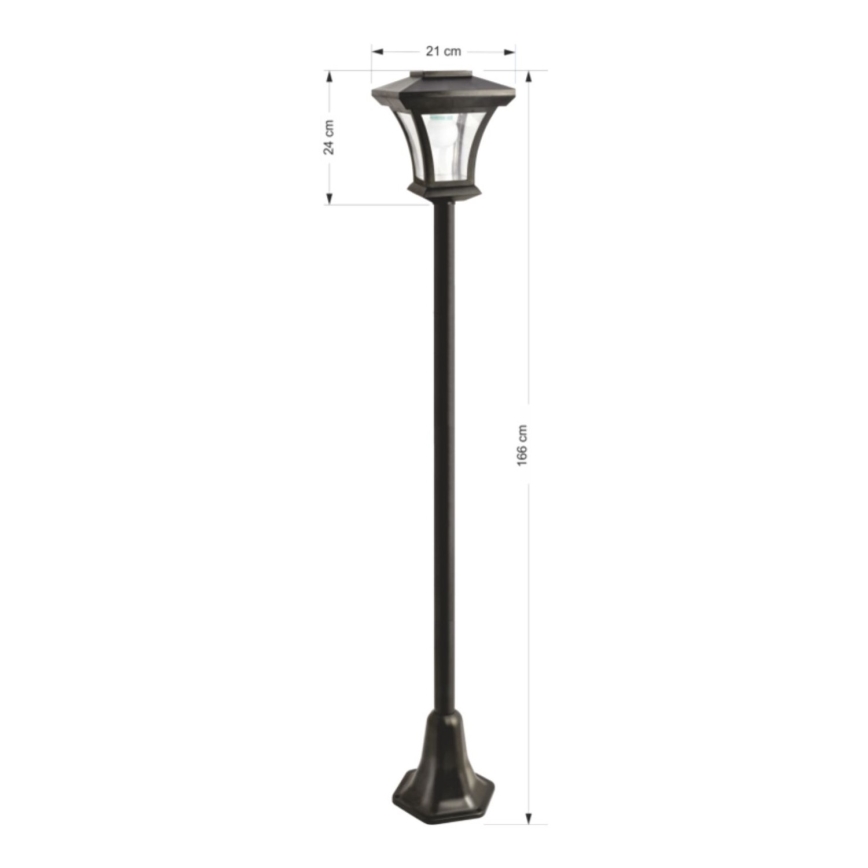 Candeeiro LED Solar exterior LED/1,2V IP44 preto