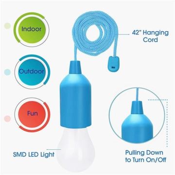 Candeeiro portátil LED LED/1W/3xAAA azul