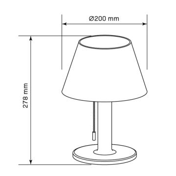 Candeeiro solar regulável VIOLA LED/3,7V IP44