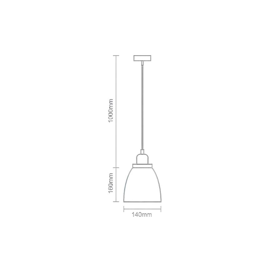 Candeeiro suspenso 1xE27/60W/230V diâmetro 14 cm