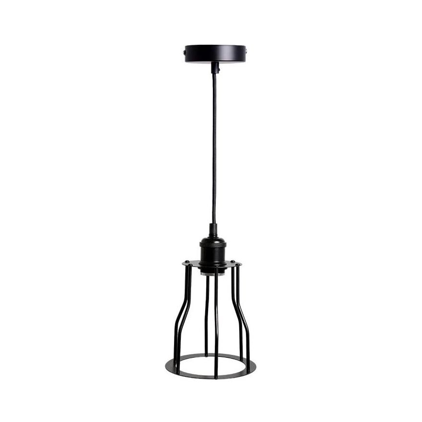 Candeeiro suspenso 1xE27/60W/230V diâmetro 15 cm preto