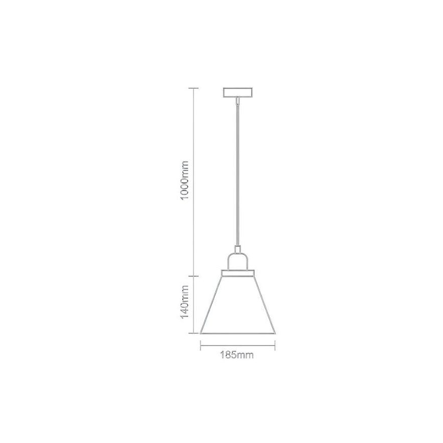 Candeeiro suspenso 1xE27/60W/230V diâmetro 18,5 cm