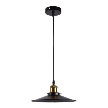 Candeeiro suspenso 1xE27/60W/230V diâmetro 26 cm preto