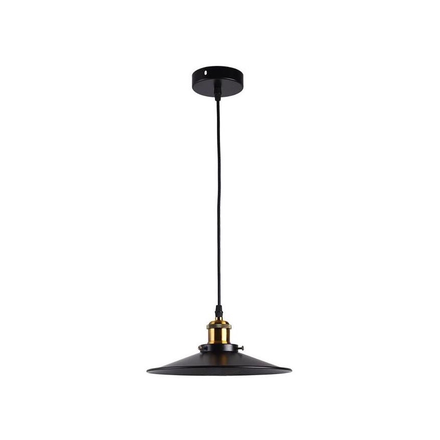 Candeeiro suspenso 1xE27/60W/230V diâmetro 26 cm preto