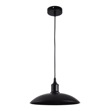 Candeeiro suspenso 1xE27/60W/230V diâmetro 29 cm preto