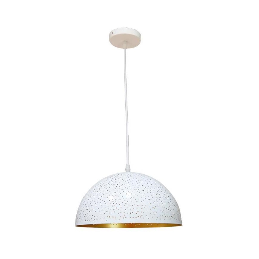 Candeeiro suspenso 1xE27/60W/230V diâmetro 30 cm branco