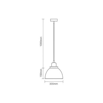 Candeeiro suspenso 1xE27/60W/230V diâmetro 30 cm