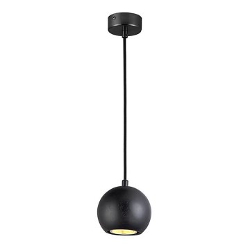 Candeeiro suspenso 1xGU10/10W/230V cinza/madeira maciça preto