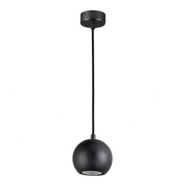 Candeeiro suspenso 1xGU10/10W/230V cinza/madeira maciça preto